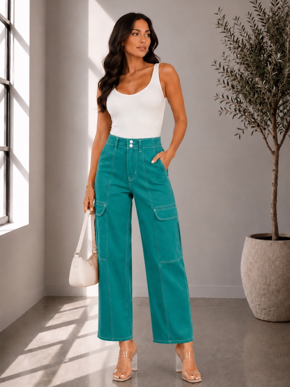 496. Lagoon Cargo Wide-Leg Pants